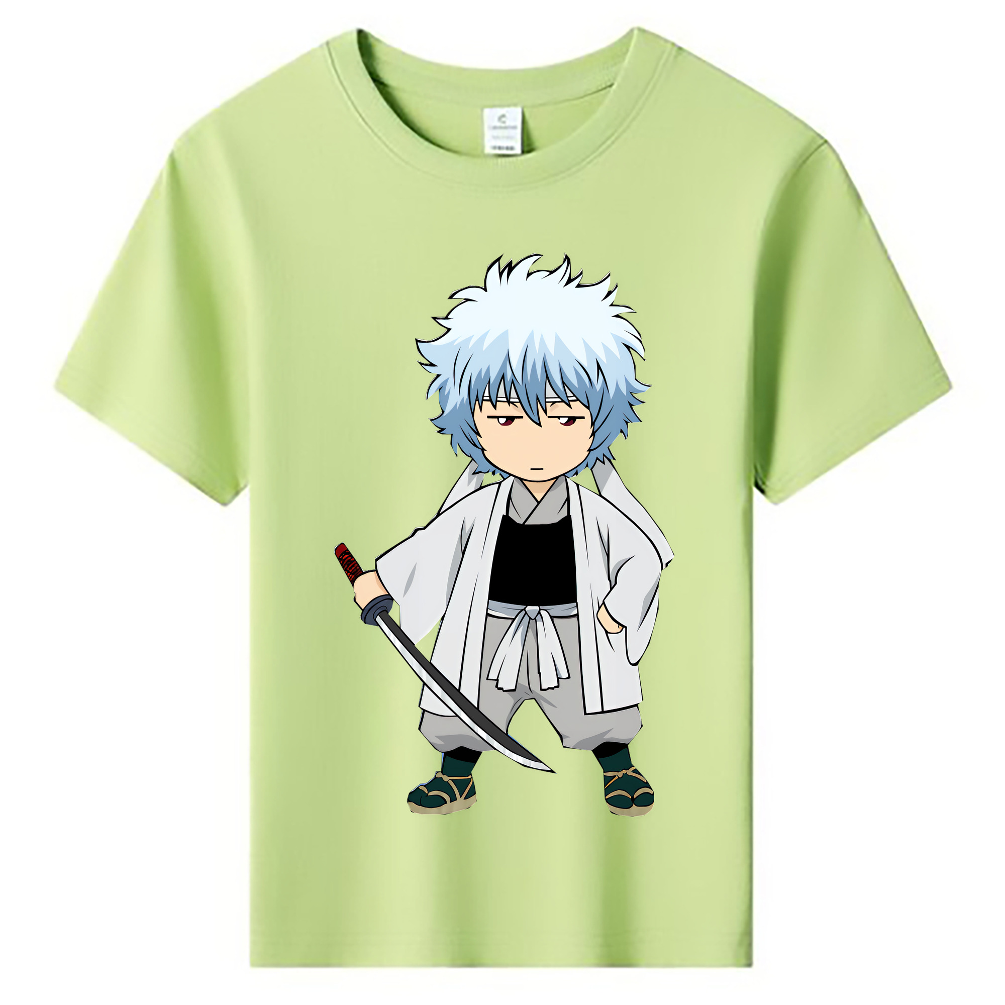（画像用） ぎんたま 坂田銀時（さかたぎんとき） 神楽 志村新八（しむら しんぱち） GINTAMA Sakata Gintoki Kagura Shimura Shinpachi 綿100％キッズTシャツ（フロントプリント）